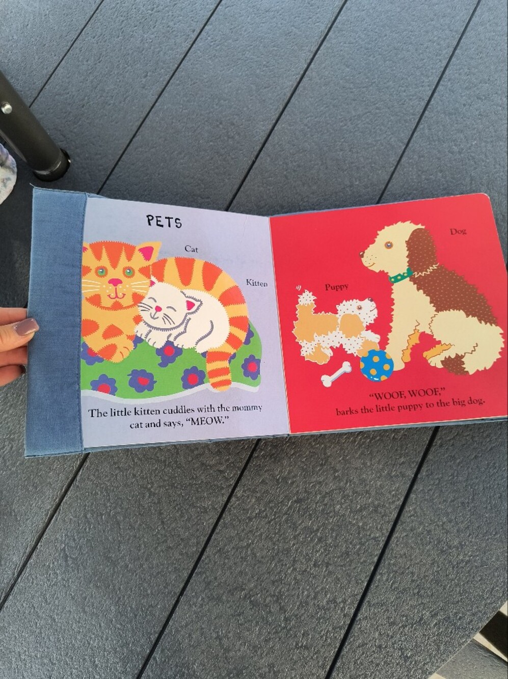 My First Book of Animals - Blue Soft Cloth Baby Book Like New! - Picture 2 of 5